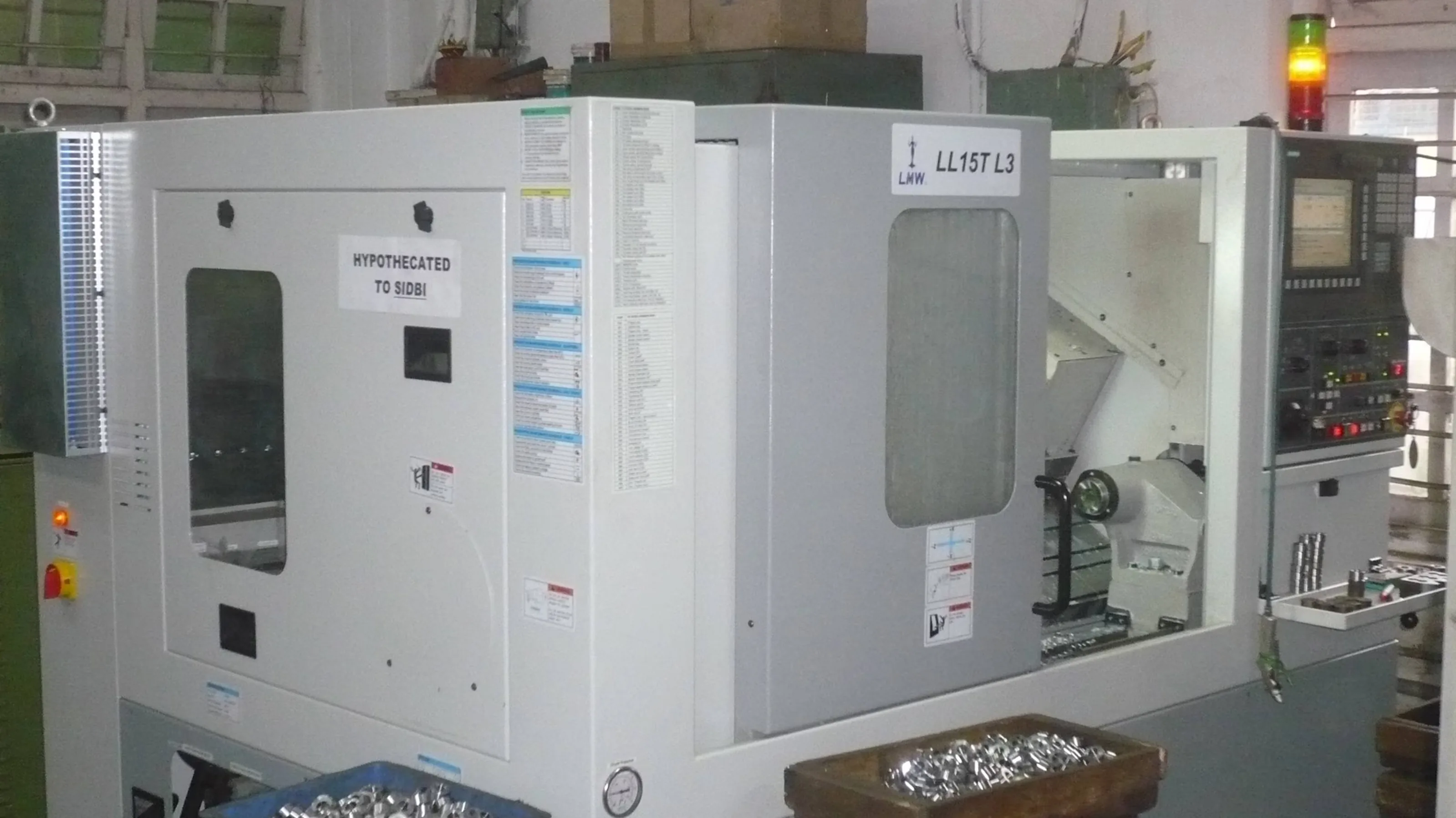 CNC turning center on the Industrial Spares Manufacturing Co. shop floor